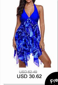 Halter Royal Blue Asymmetric Hem Swimdress and Panty