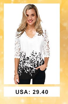 Lace Detail Floral Print Contrast Panel T Shirt