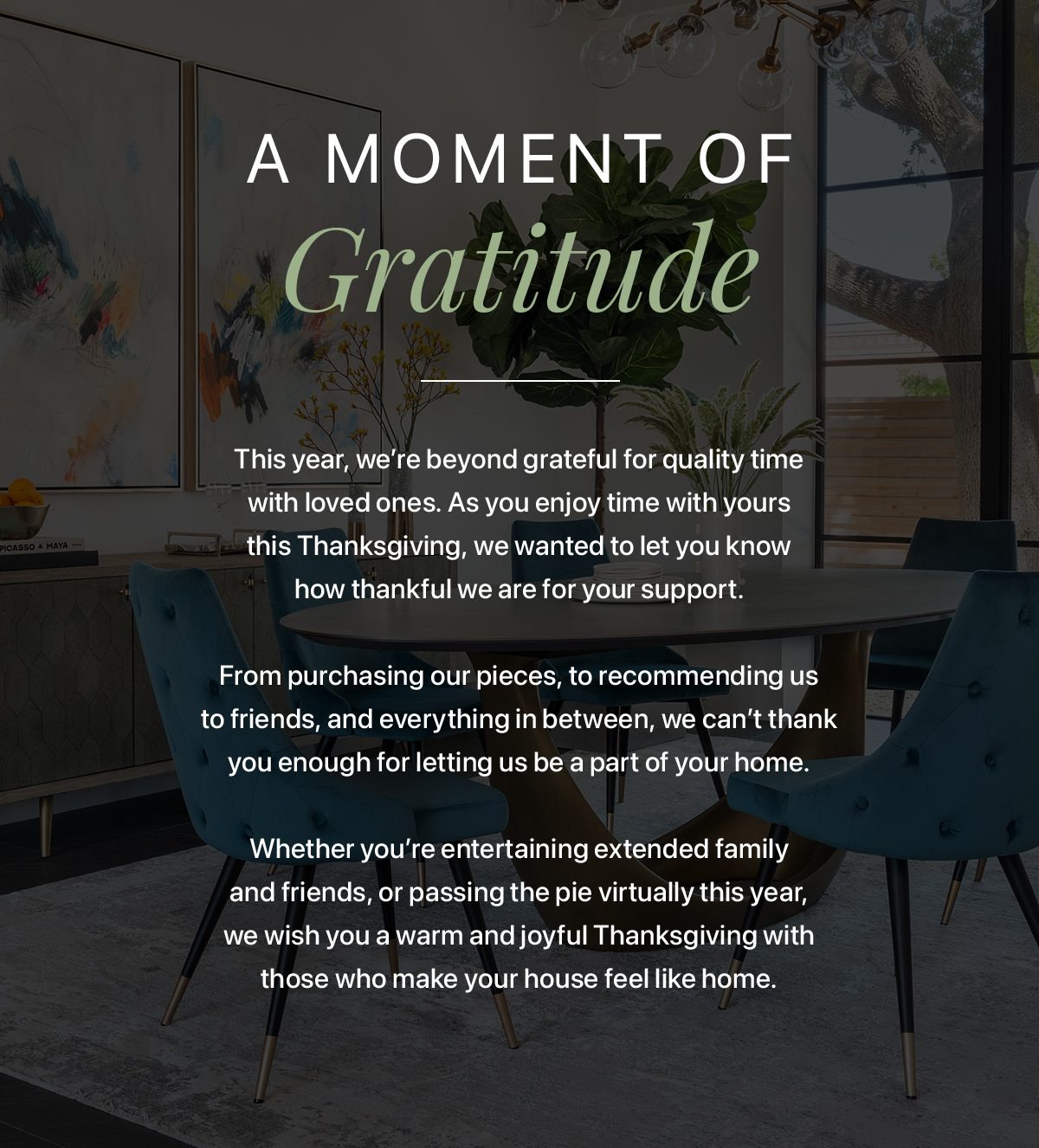 A moment of gratitude