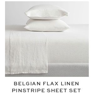 Belgian Flax Linen Pinstripe Sheet Set