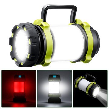 SGODDE 3-in-1 1000lm Powerful Camping Lantern Phone Power Bank USB Rechargeable LED Flashlight Search Light Hunting Fishing Camping LED Torch