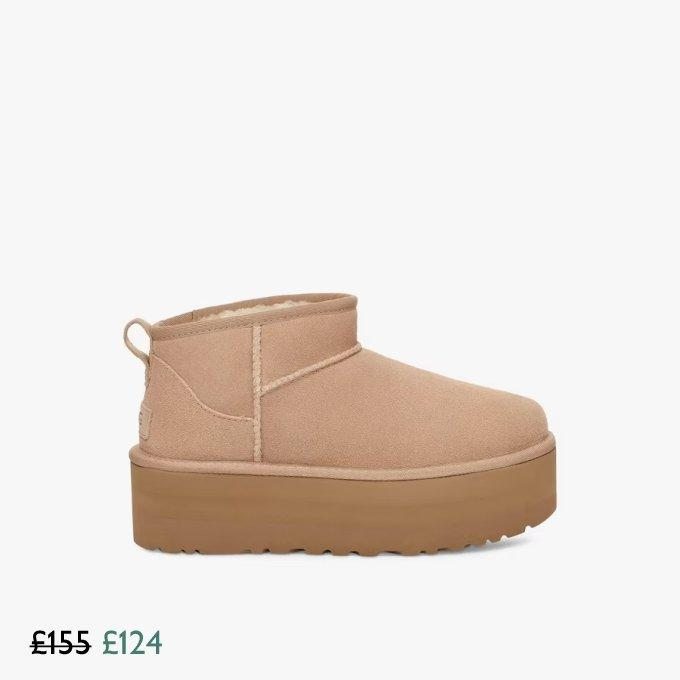 UGG Classic Ultra Mini Platform Suede Boots £124