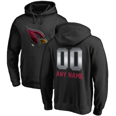 Arizona Cardinals NFL Pro Line by Fanatics Branded Personalized Midnight Mascot Pullover Hoodie - Black