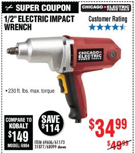 View 1/2 in. Heavy Duty Electric Impact Wrench