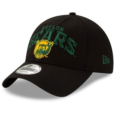 Baylor Bears New Era Arch Over Logo Cream 9TWENTY Adjustable Hat - Black