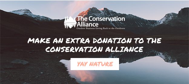 Make an extra donation to the conservation alliance