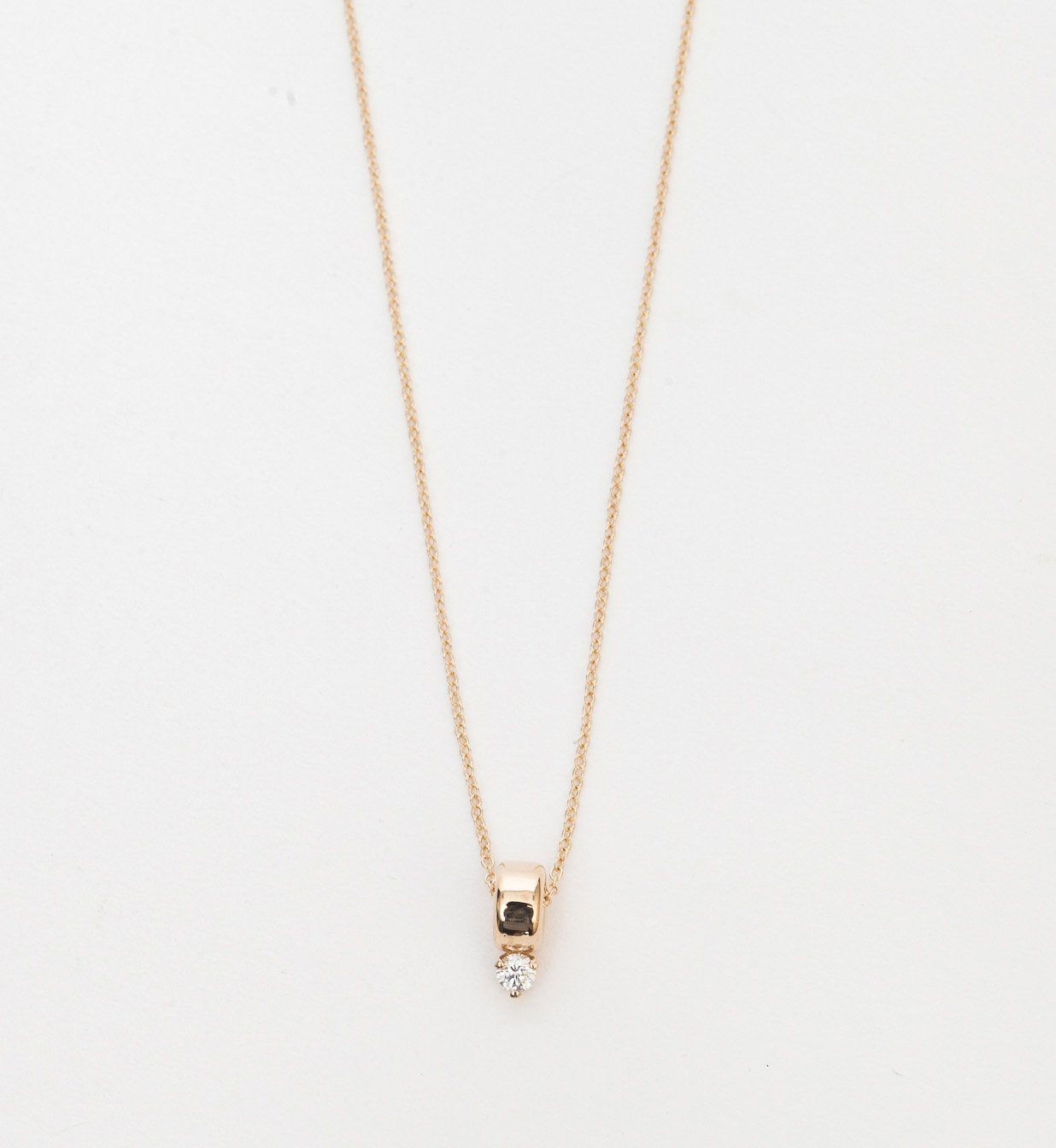 Prong Diamond Rondelle Necklace