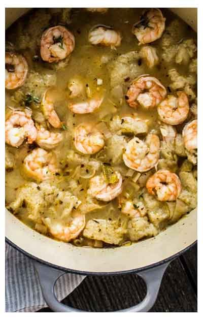 Shrimp and Leek Bread Soup