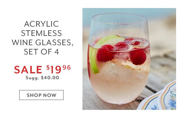 Acrylic Stemless Wine Glasses
