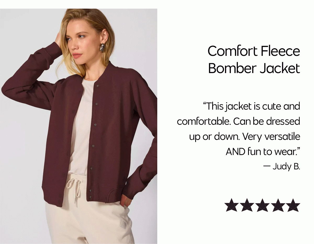 Comfort Fleece Bomber Jacket