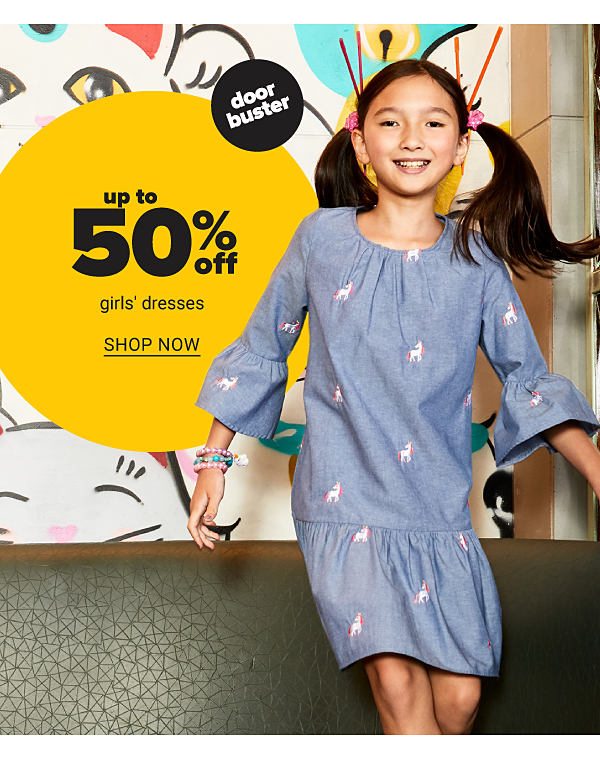 Up to 50% off Girls' Dresses - Shop Now