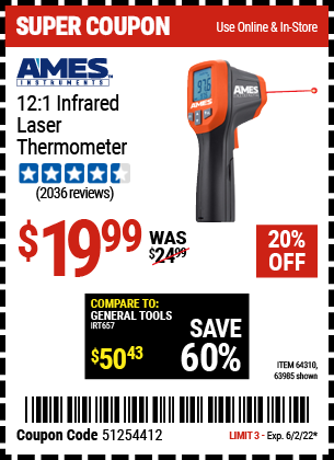 12 1 Infrared Laser Thermometer