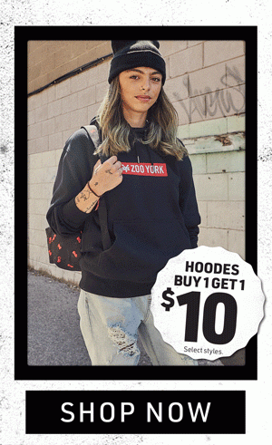 Hoodies BOGO $10. Select Styles.