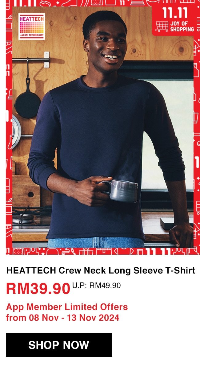 HEATTECH Crew Neck Long Sleeve T-Shirt