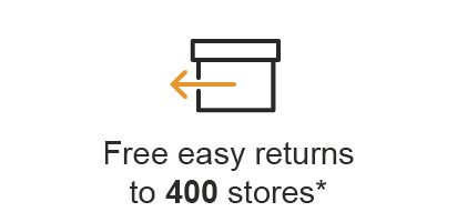 Free easy returns to 400 stores*