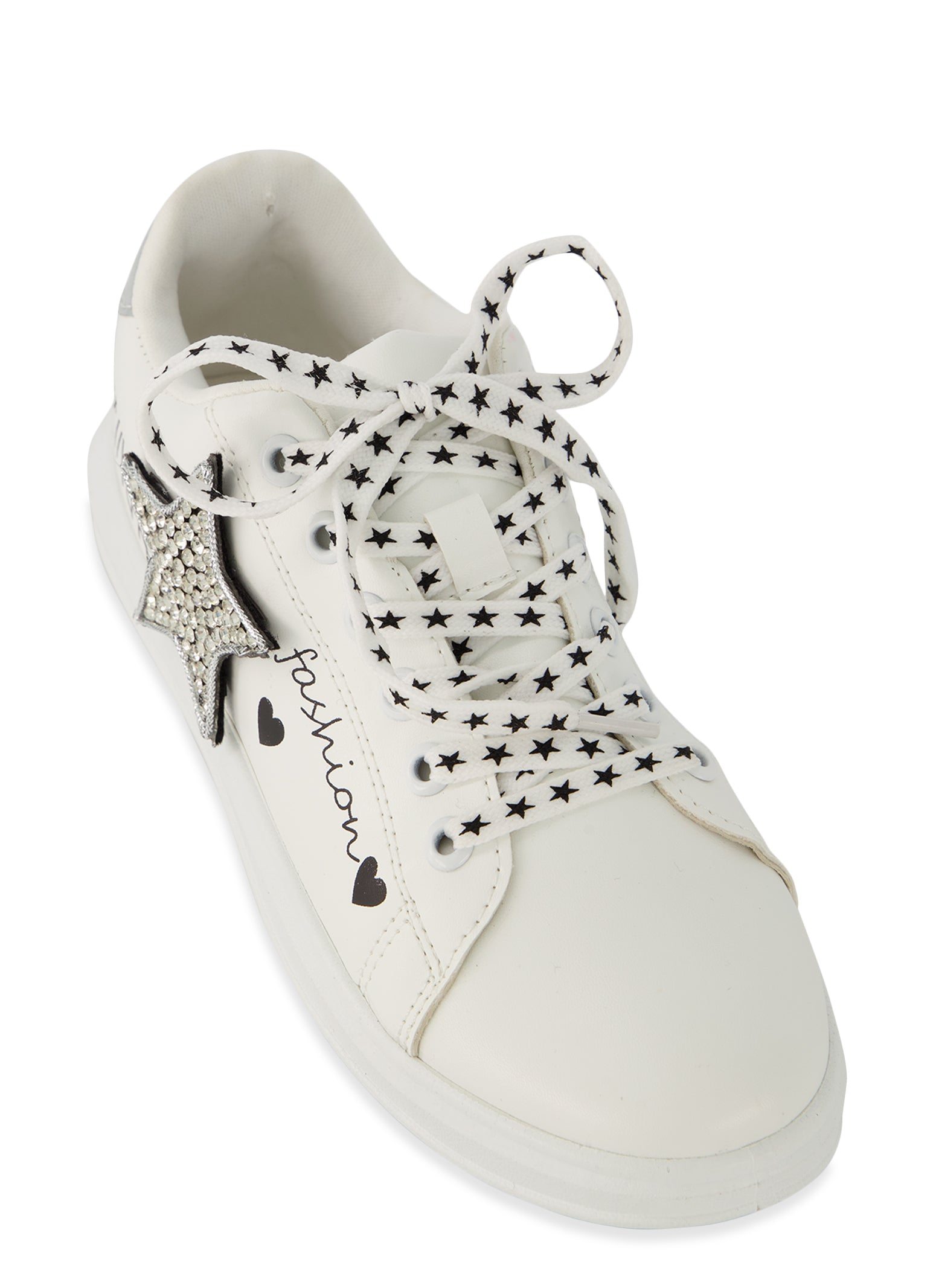 Rhinestone Star Lace Up Sneakers