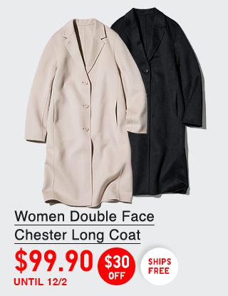 PDP5 - WOMEN DOUBLE FACE COAT CHESTER LONG COAT