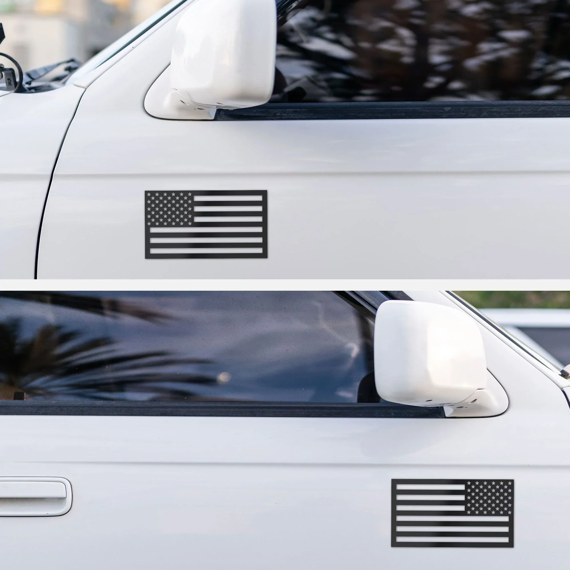 Image of Memorial Weekend Sale 🇺🇲 American Flag Car Magnet Set of 2- Black - 50% OFF