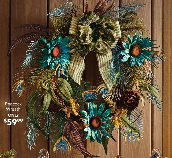 Peacock Wreath Only $59.99