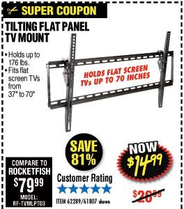 Large Tilt Flat Panel TV Mount