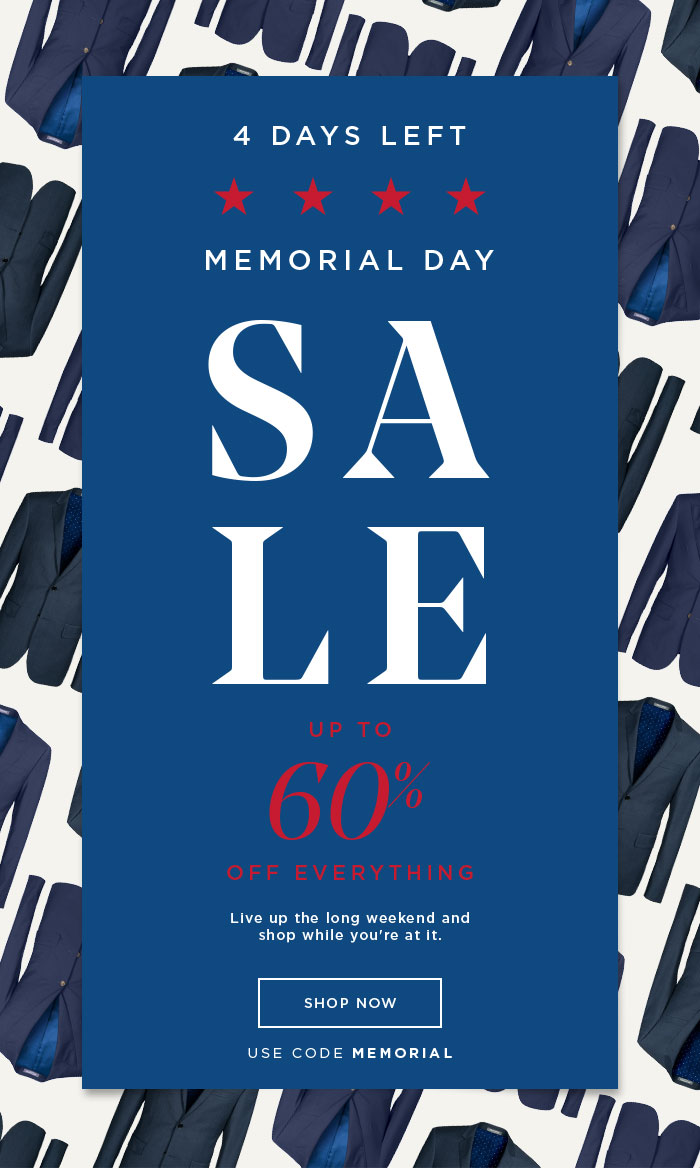 THE MEMORIAL DAY SALE [SHOP NOW]