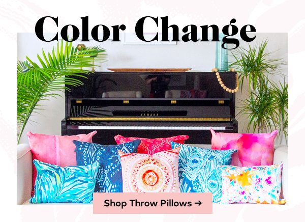 COLOR CHANGE SHOP THROW PILLOWS