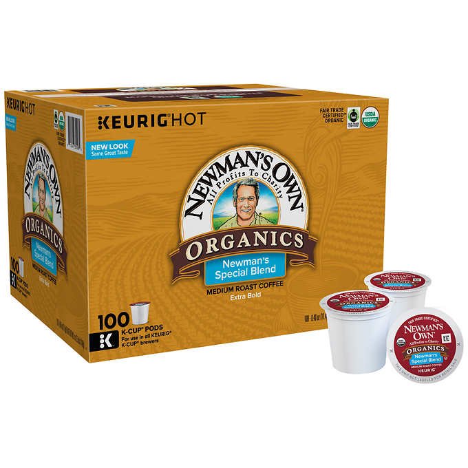 Newman's Own Organic Extra Bold Coffee, Special Blend, 100 K-Cup Pods