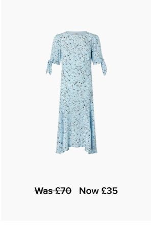 Miyah daisy print dress with lenzing™ ecovero™ blue