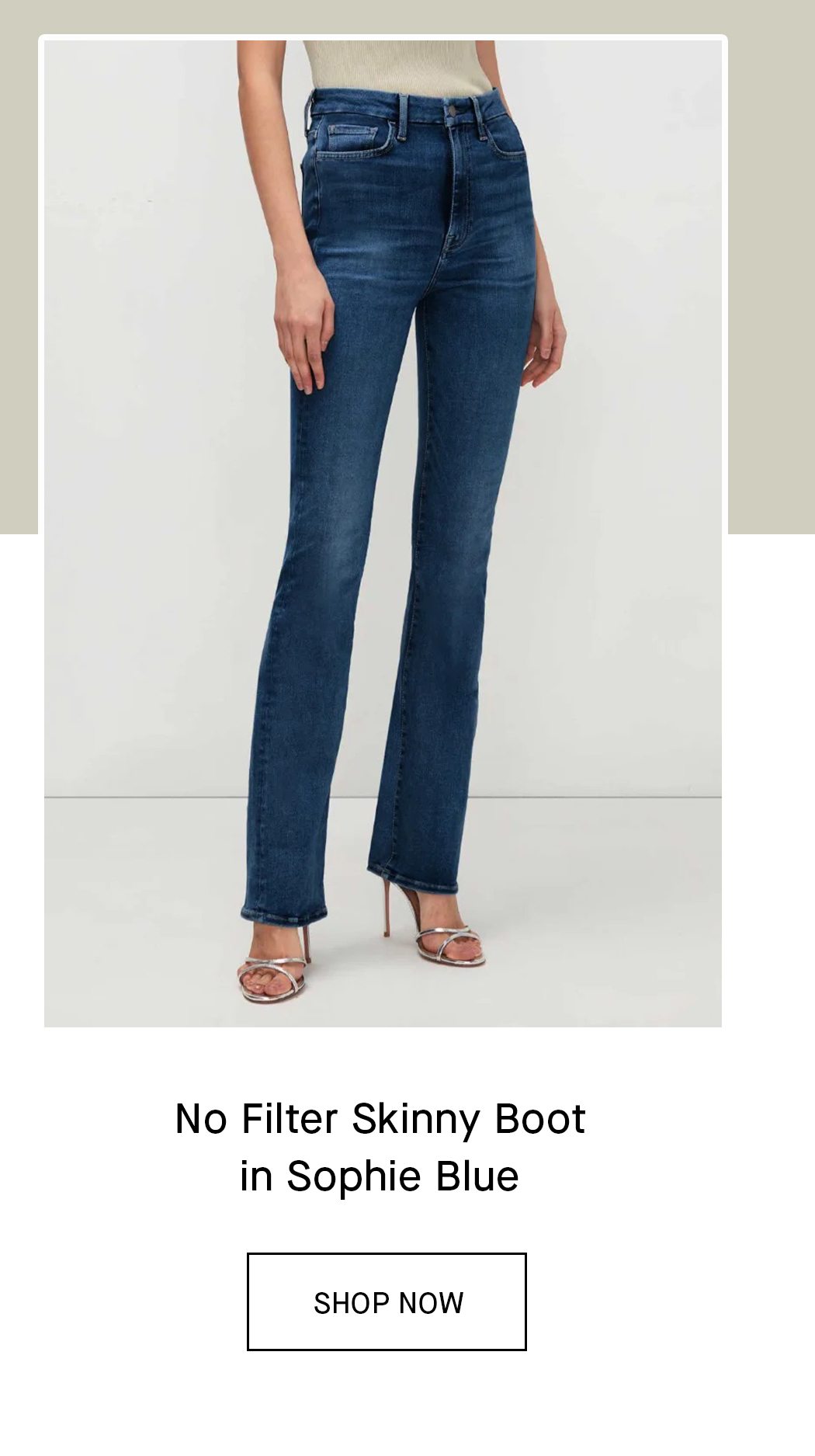 No Filter Ultra High Rise Skinny Boot in Sophie Blue