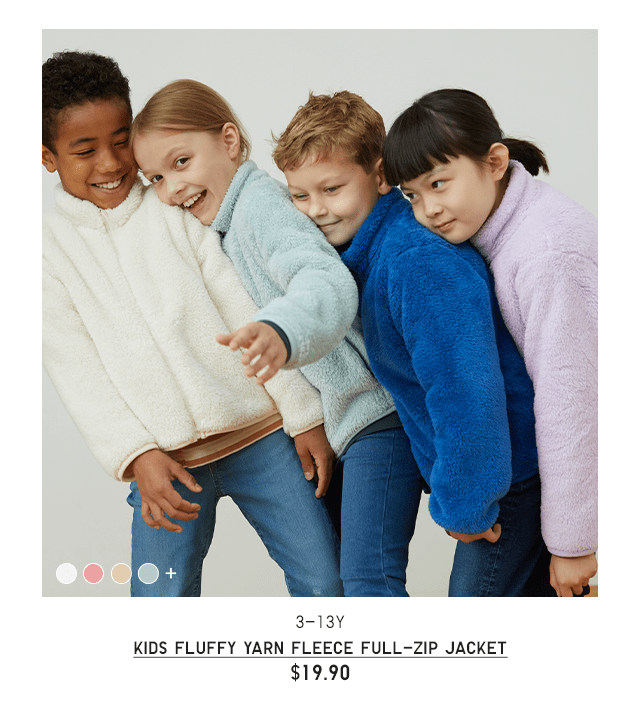 PDP5 - KIDS FLUFFY YARN FLEECE FULL-ZIP JACKET