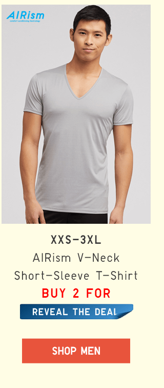 BODY11 - MEN AIRISM V-NECK SHORT-SLEEVE T-SHIRT