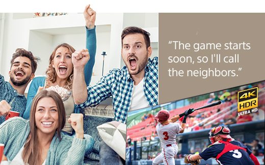 A9G BRAVIA® OLED TV | "The game starts soon, so I'll call the neighbors."