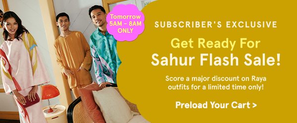 Sahur Flash Sale - Preload your cart now!