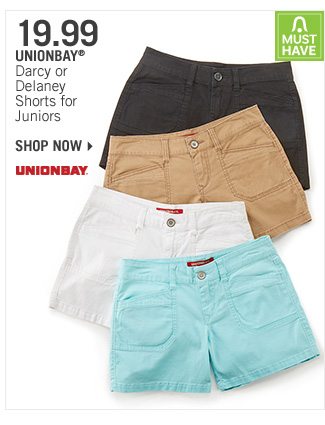 Shop 19.99 Unionbay Darcy or Delaney Shorts for Juniors