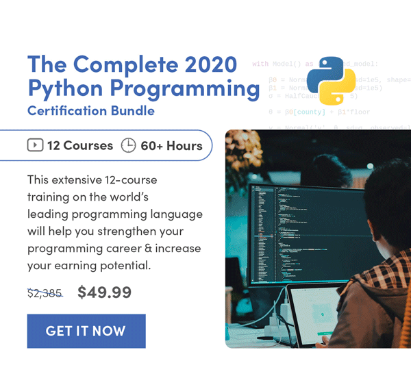 Complete 2020 Python Programming | Get It Now