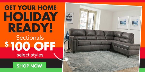 Sectionals $100 off select styles