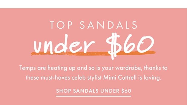 SHOP SANDALS UNDER $60