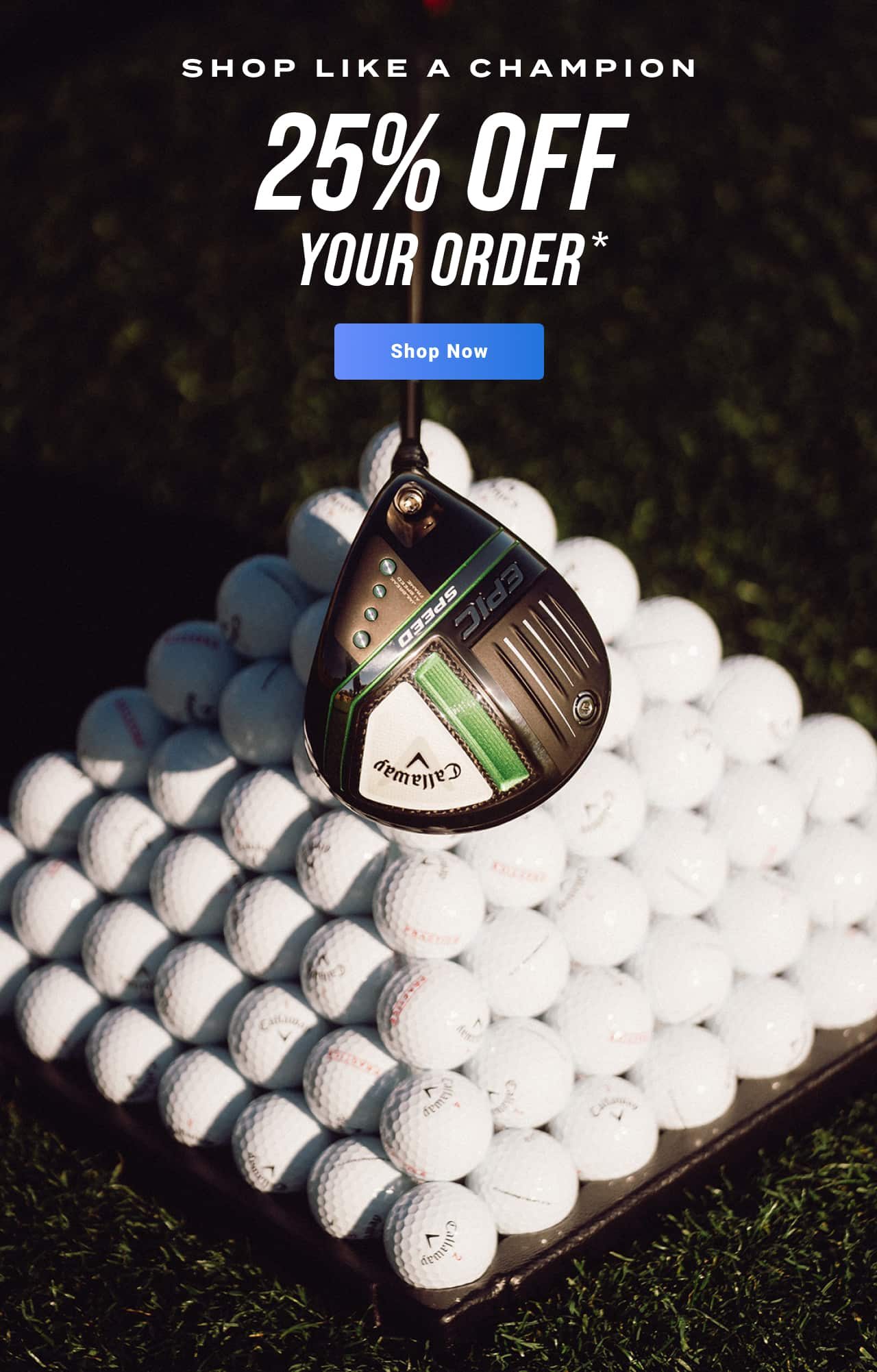 shop like a champion twenty five percent off your order - shop now