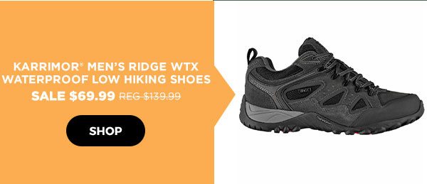 Karrimor Men's Ridge WTX Waterproof Low Hiking Shoes - Click to Shop