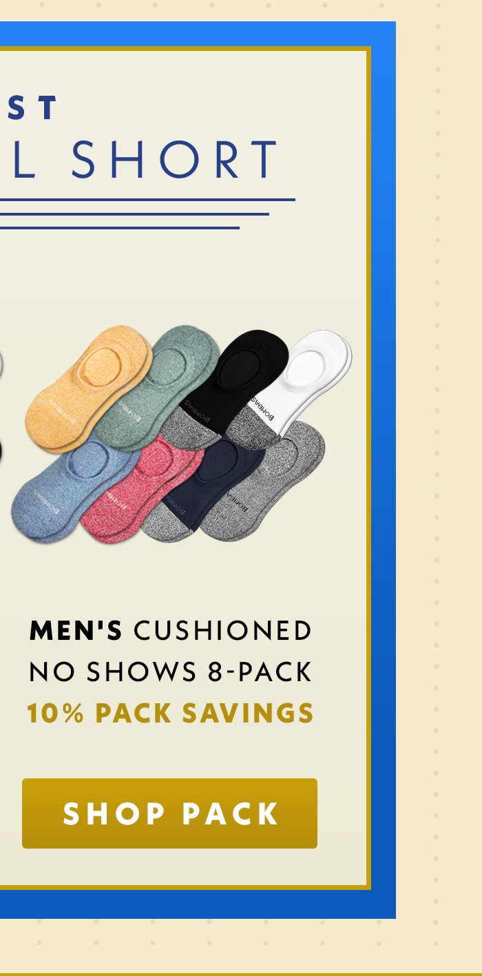 Men's Cushioned No Shows 8-Pack | 10% Pack Savings | Shop Pack