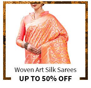 Woven Art Silk Sarees Up to 50%. Shop!