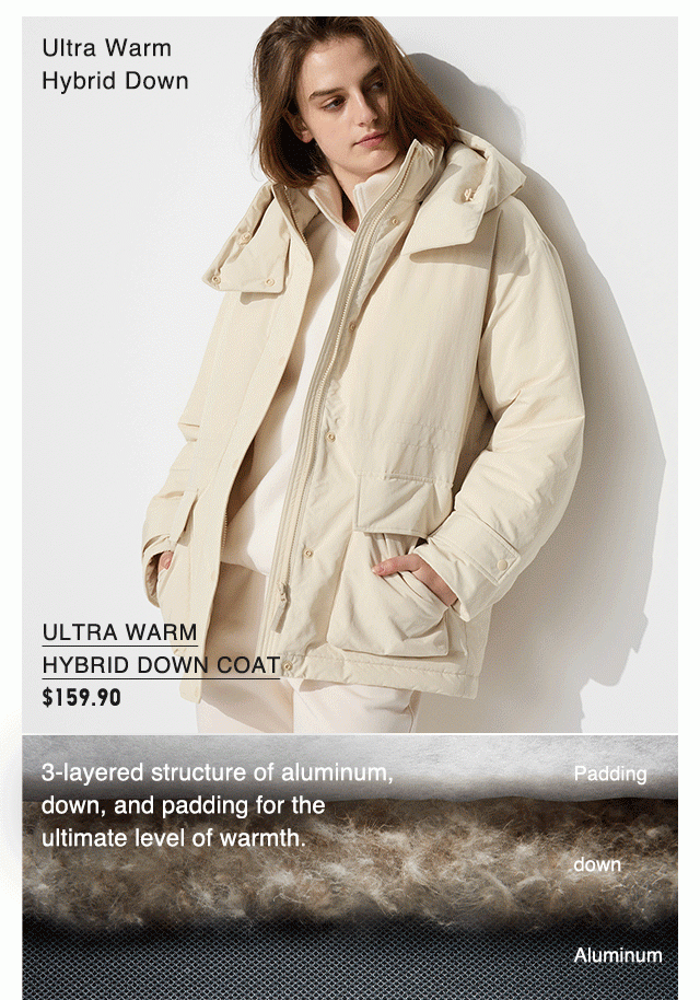 PDP5 - WOMEN ULTRA WARM HYBRID DOWN COAT