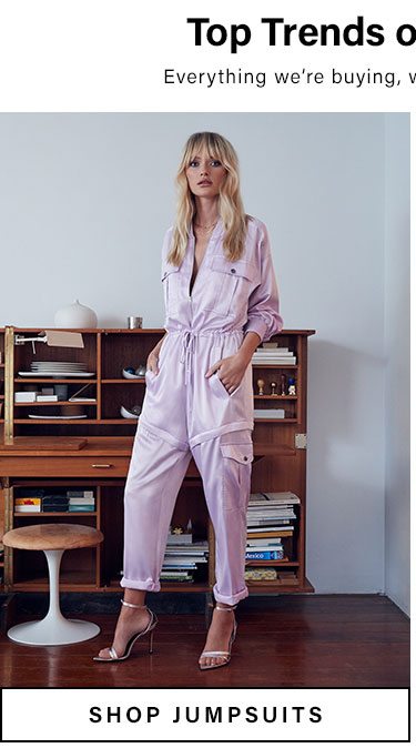 Top Trends of the Season. Everything we're buying, wearing + loving right now. Shop jumpsuits.