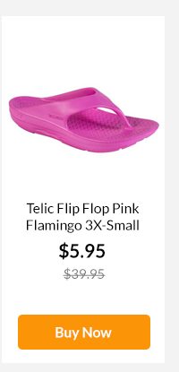 Telic Flip Flop Pink Flamingo 3X-Small