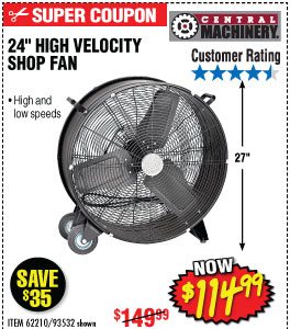 View 24 in. High Velocity Shop Fan