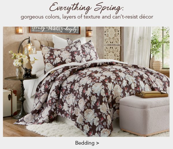 Everything Spring: gorgeous colors, layers of texture and can’t-resist décor Shop Bedding