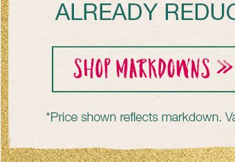 Shop markdowns