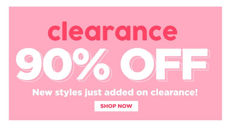 Shop up to 90% off on Clearance Items