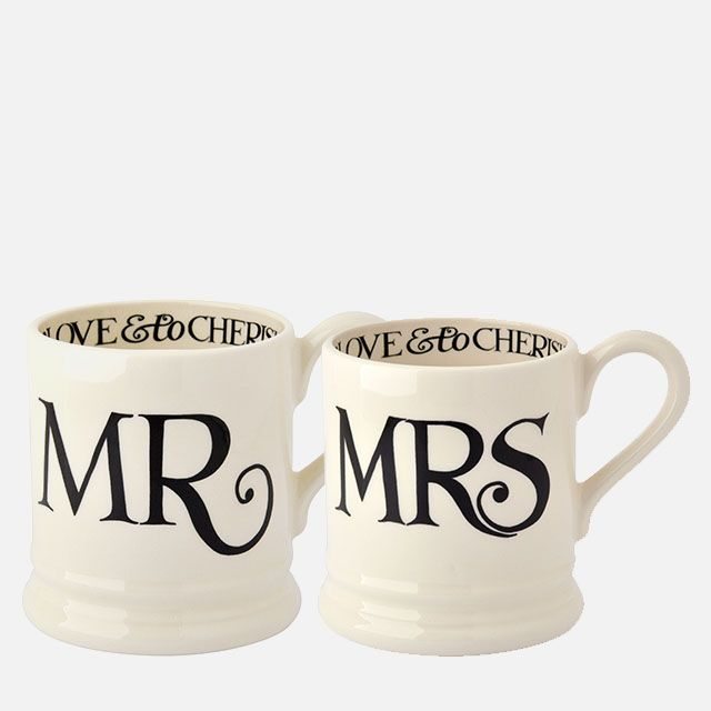 Emma Bridgewater Black Toast Mr & Mrs Mugs