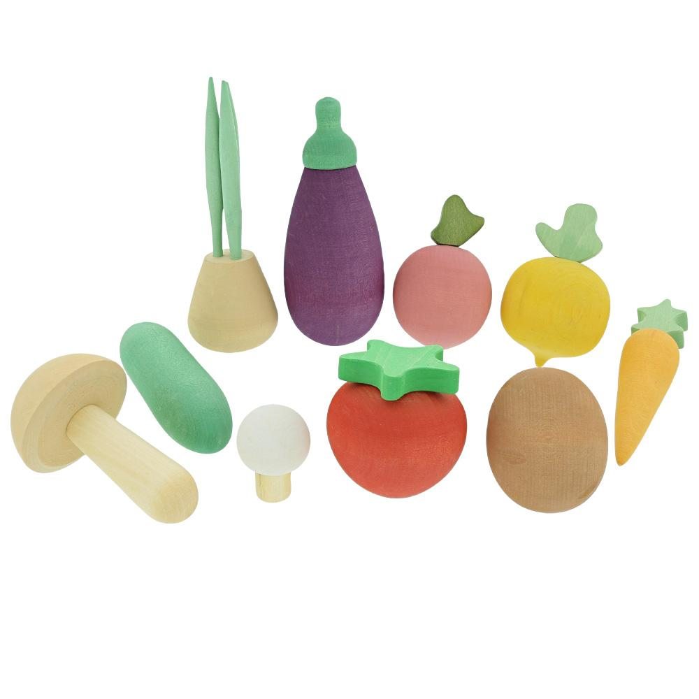 wooden vegetables
